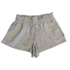 A New Day, Women's Lightweight Striped Shorts, Grey and White- Size Medium